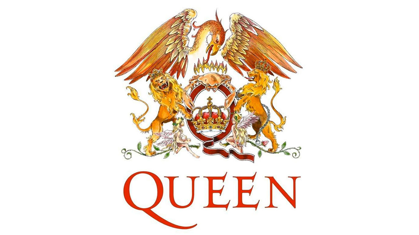 Пример отличного логотипа музыкальной группы. Логотип Queen запоминается сразу и надолго.
