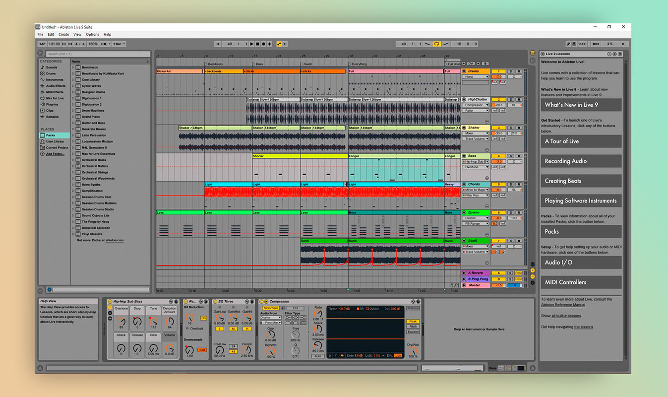 Ableton 9 Интерфейс