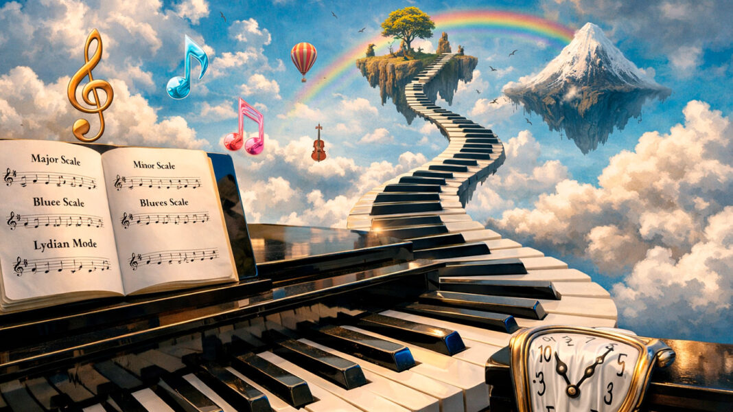 Гаммы для фортепиано и клавишных и лады народной музыки