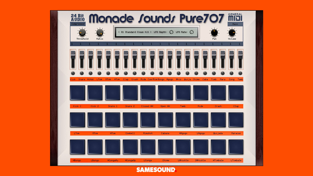 Monade Sounds Pure707, сэмплы Roland TR-707