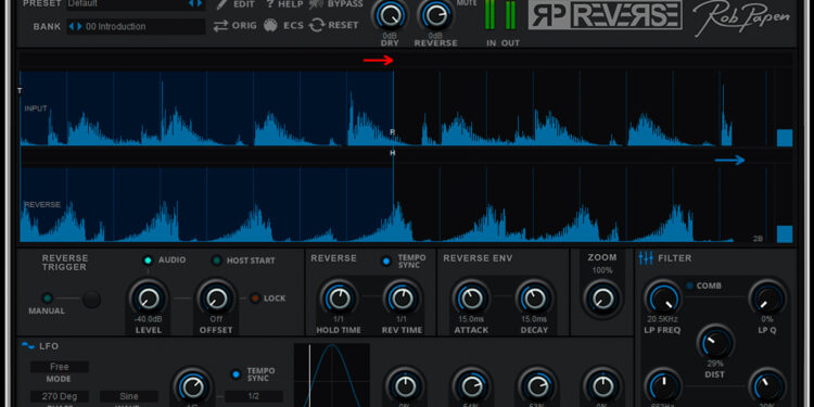 Плагин для разворачивания аудио Rob Papen RP-Reverse