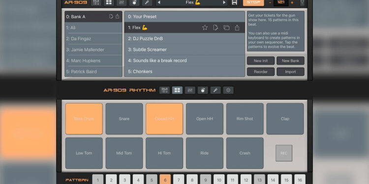 Драм-машина AudioKit Pro Analog Rhythm 909 AR909