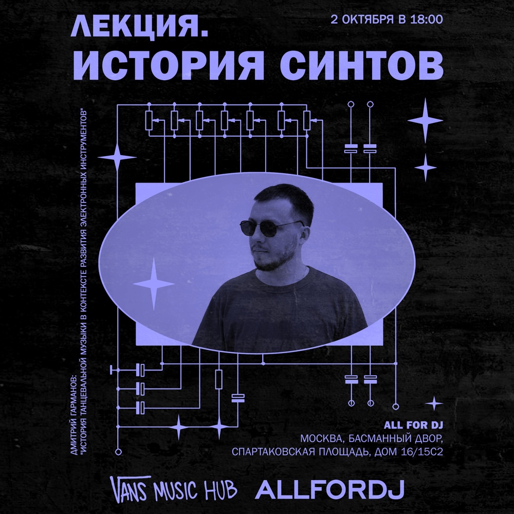 Vans Music Hub Дмитрий Гарманов История танцевальной музыки в контексте развития электронных инструментов
