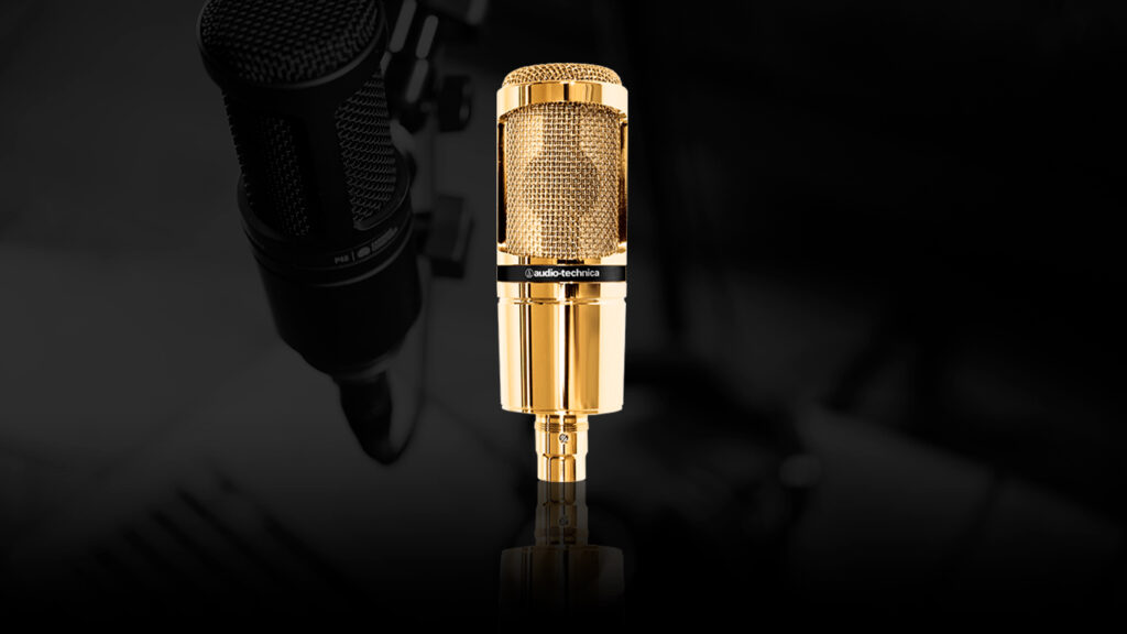Золотой Audio-Technica AT2020 с золотом 24 карат