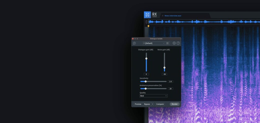 iZotope RX9 Dialogue Isolate