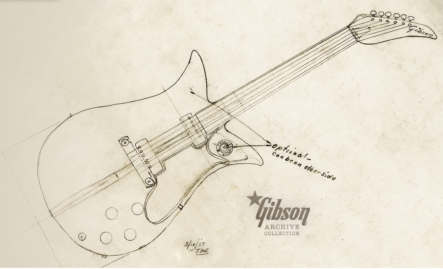 Gibson Theodore Inspired by Original Drawings From 1957