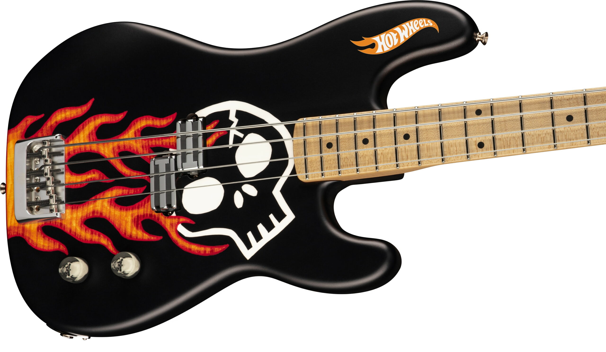 Hot Wheels Bone Shaker Precision Bass, Flat Black with Bone Shaker Graphic (Masterbuilt by Jason Smith)