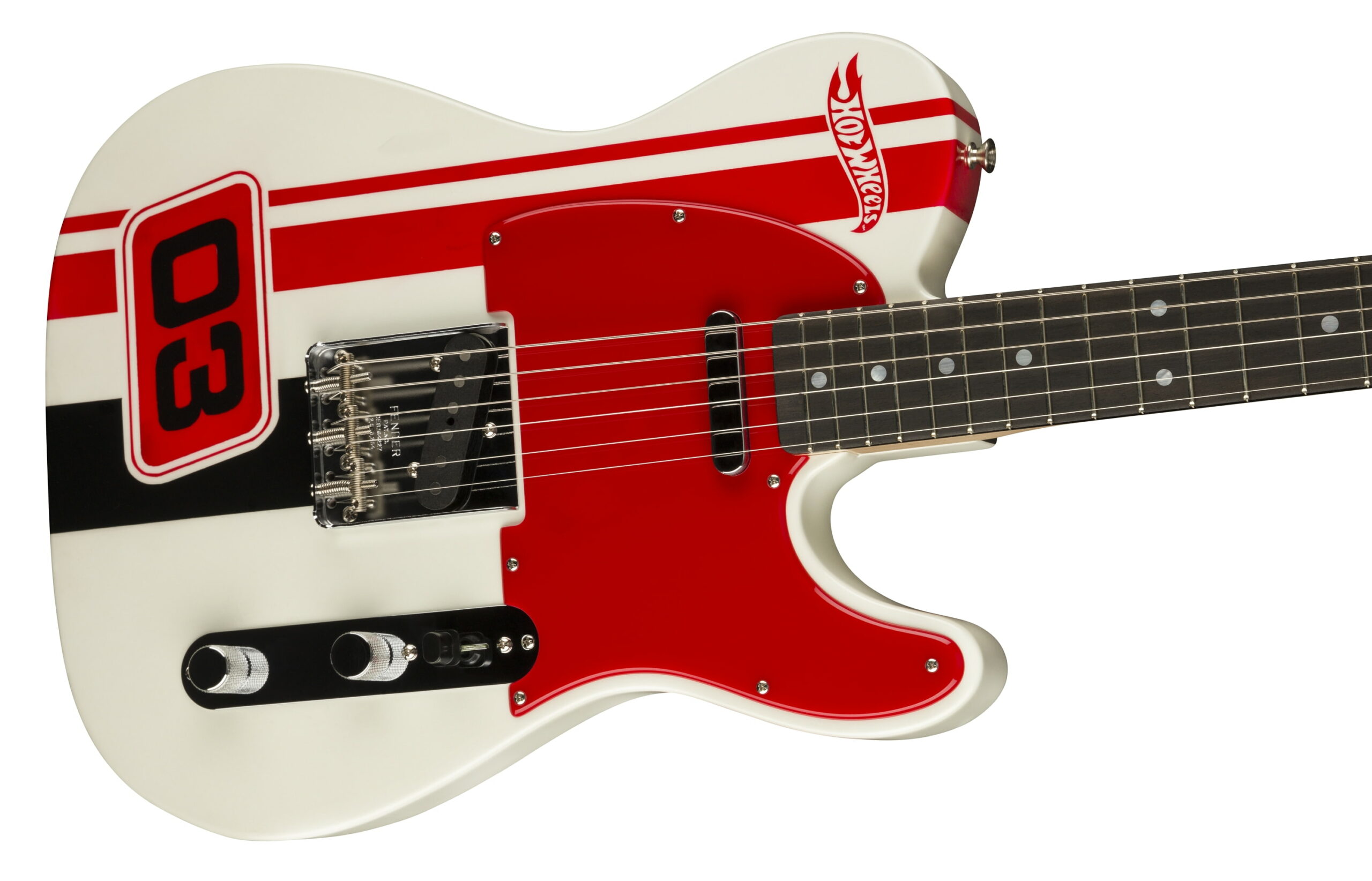 Hot Wheels Night Shifter Tele, Pearl White with Red Competition Stripes (Masterbuilt by Todd Krause)