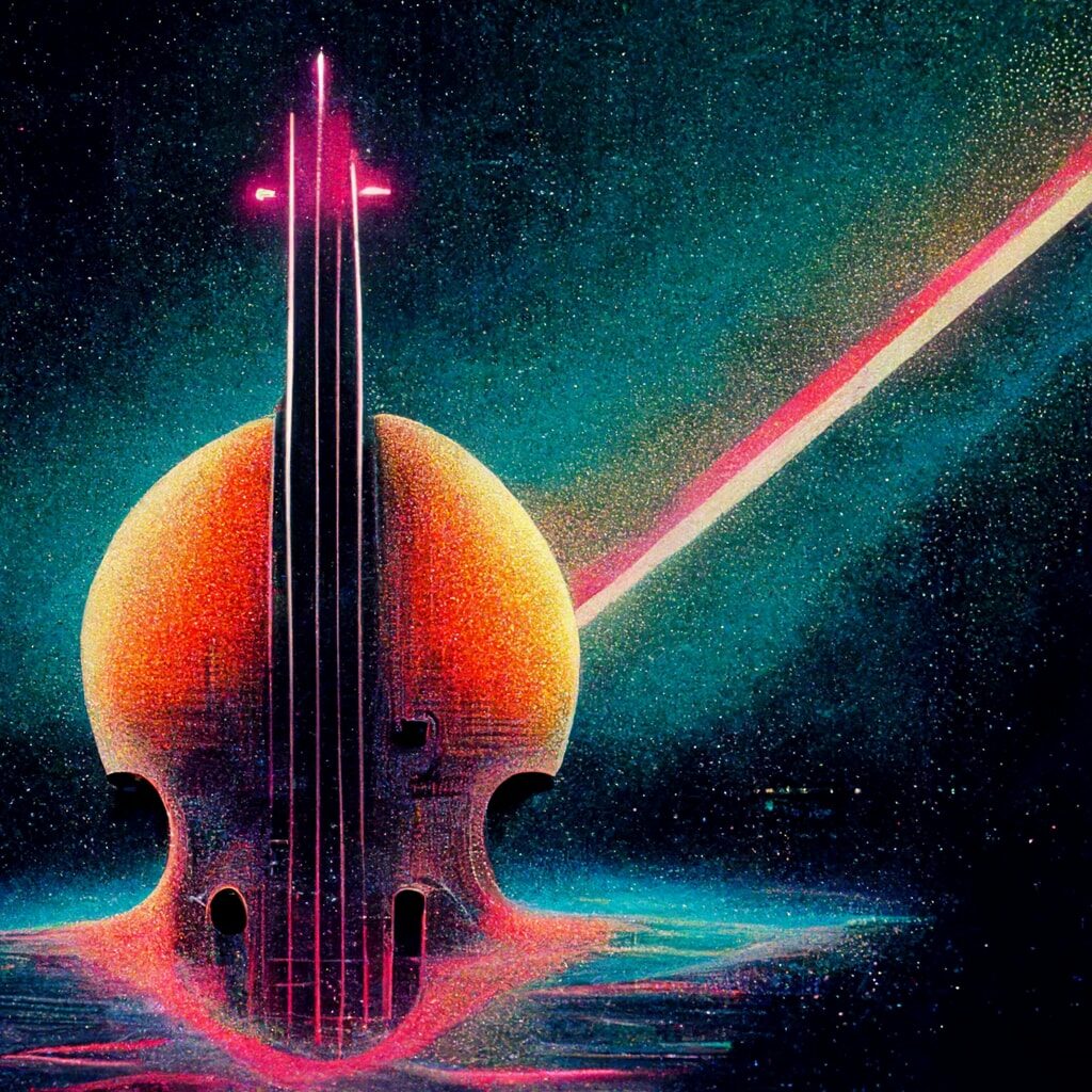 Midjourney Space Violin
