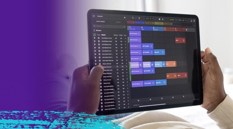 Интерфейс Avid Pro Tools Sketch на iPad