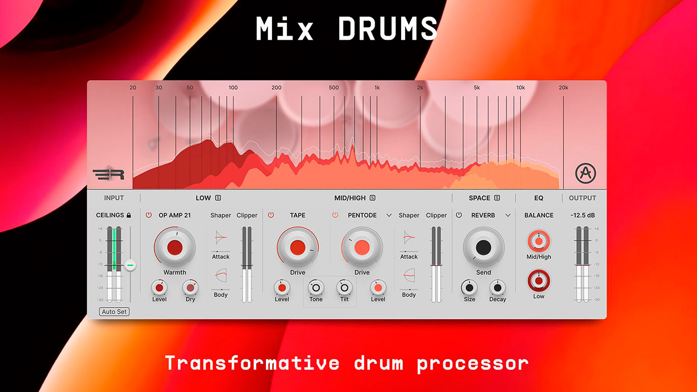 Arturia представила Mix DRUMS — продвинутый процессор эффектов «для формирования звука ударных»