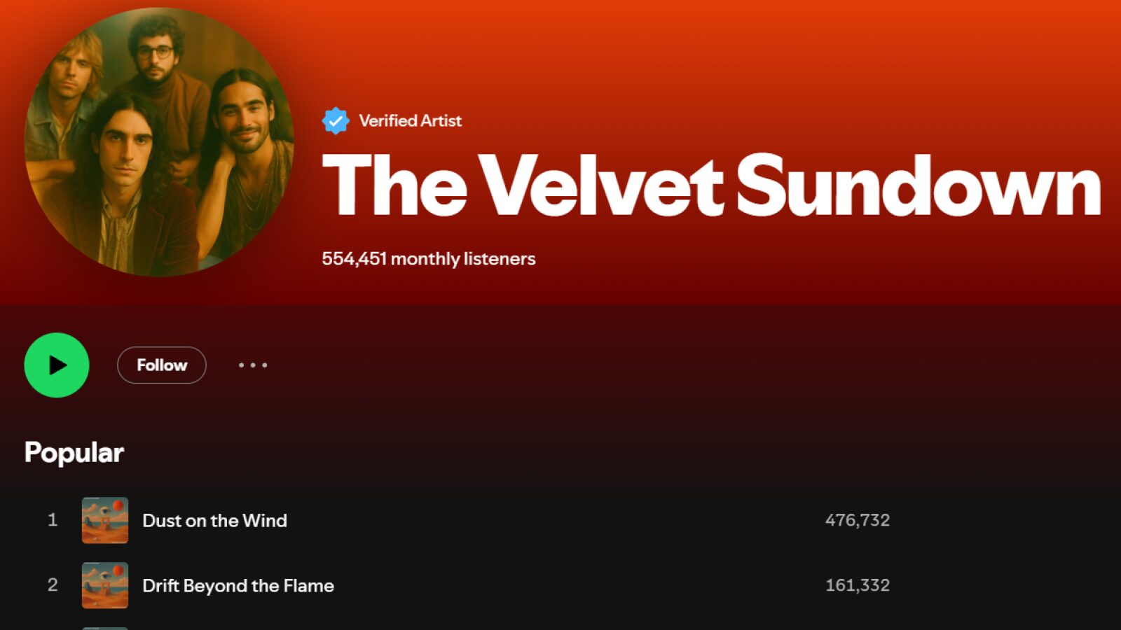 Velvet Sundown Spotify Verified AI