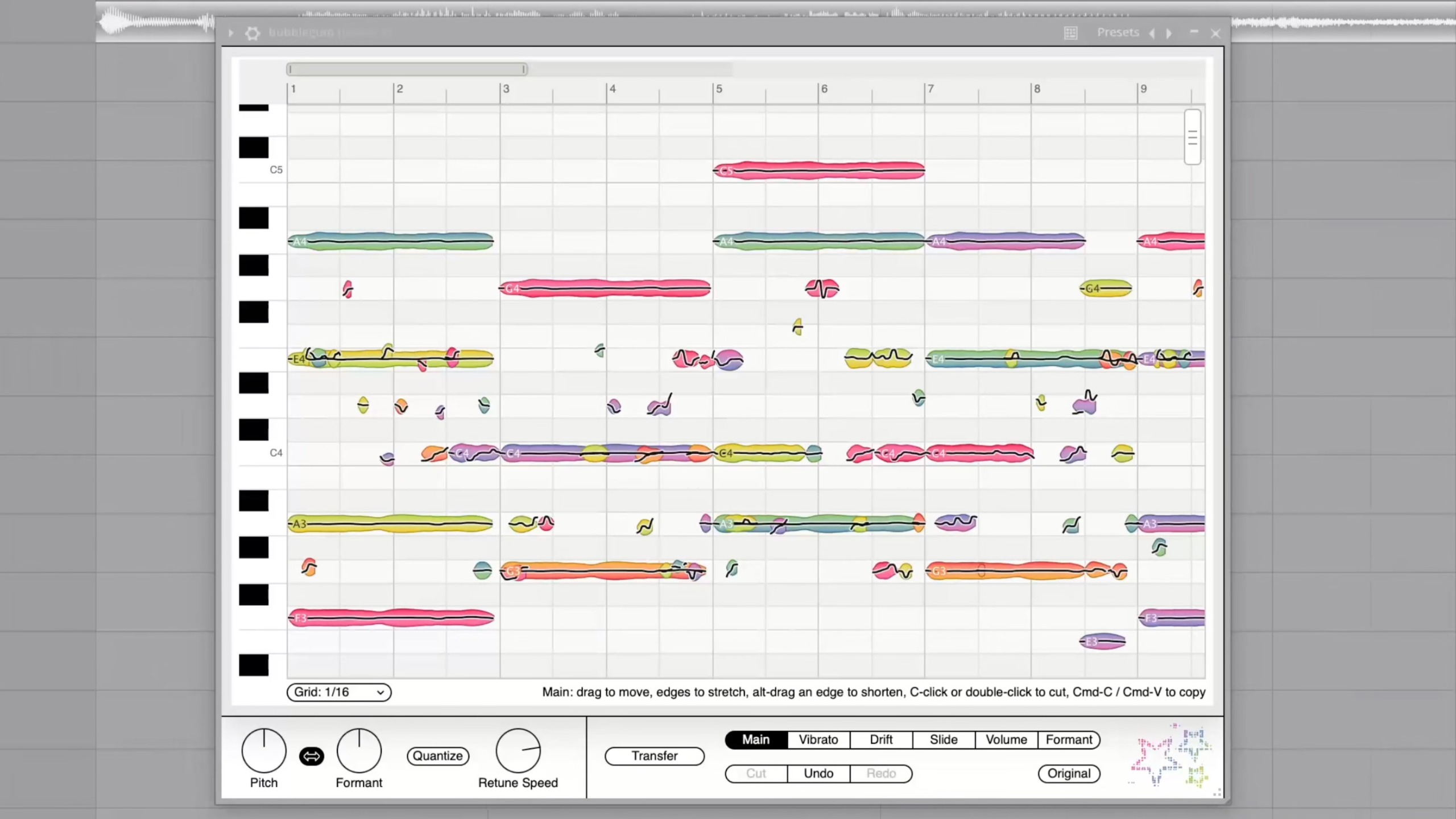 Bubblegum — бесплатный редактор высоты тона и альтернатива Melodyne